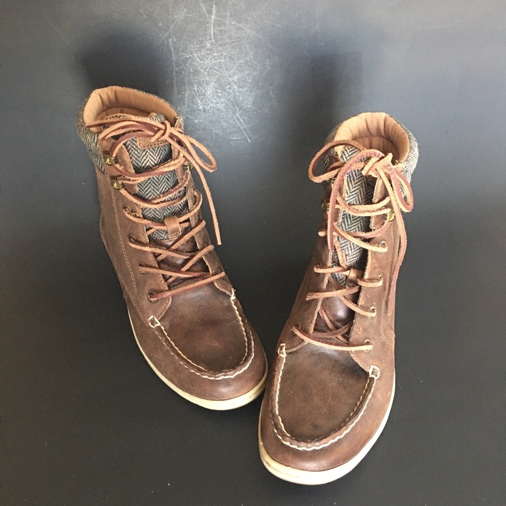 SPERRY Top Sider Women's Size 7.5M Brown Leather Ankle Boots. EUC - Picture 9 of 16